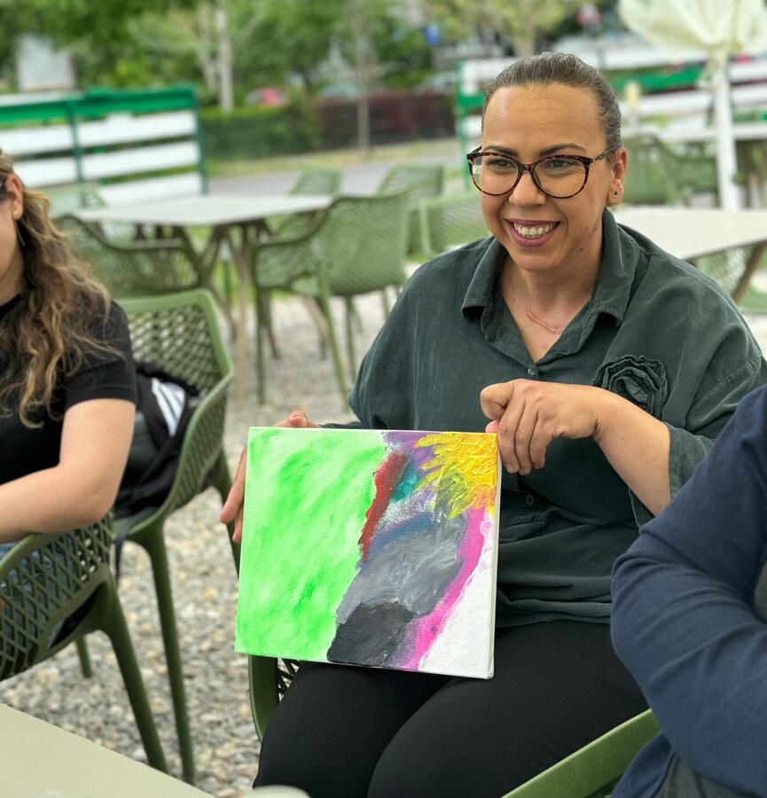 Atelier de arta pentru persoanele diagnosticate cu cancer.