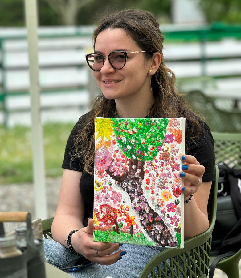 Atelier de arta pentru persoanele diagnosticate cu cancer.